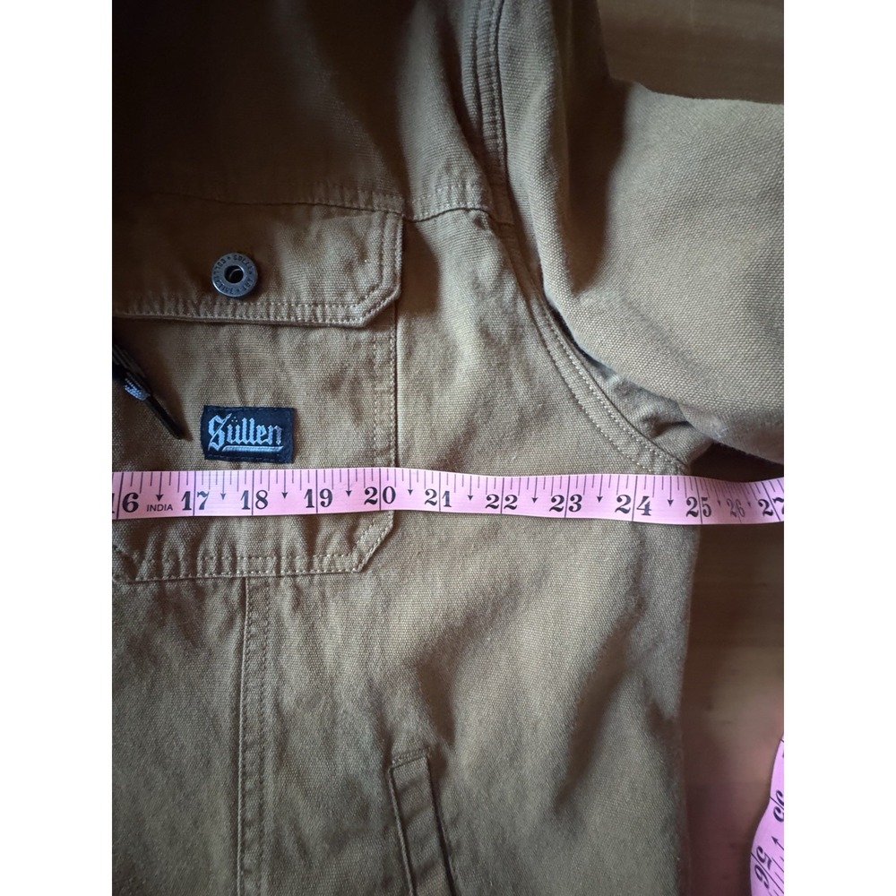 Sullen Art Collective Brown Survivalist Duck Canvas Jacket XL Black Hoodie *Flaw - Picture 9 of 10